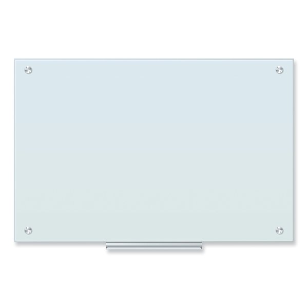 U Brands Glass Dry Erase Board, 35 x 23, White Surface 2298U00-01